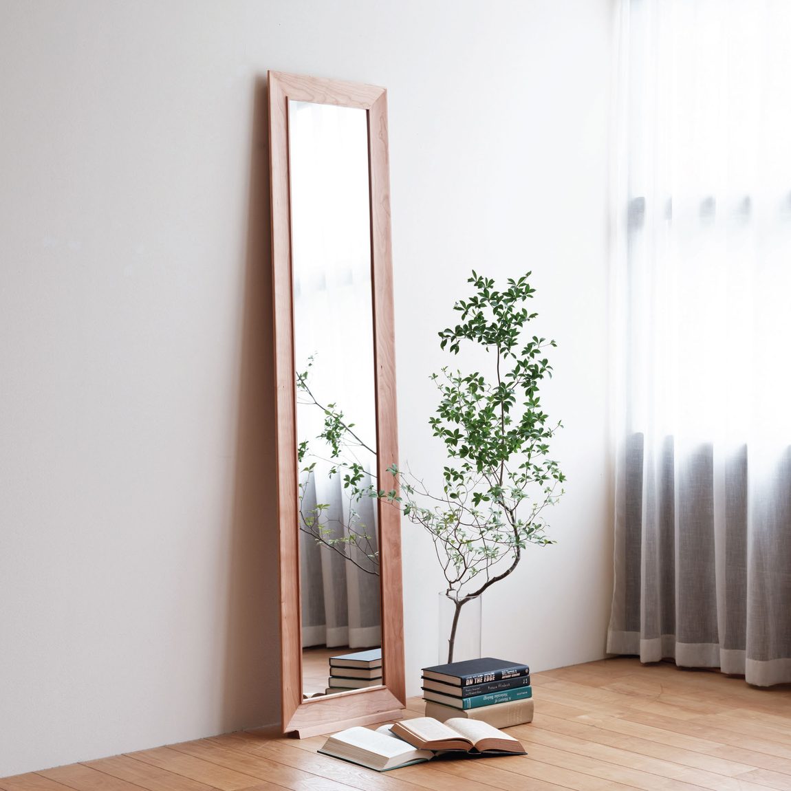 Mirror PETALO 42×168, Base / cherry